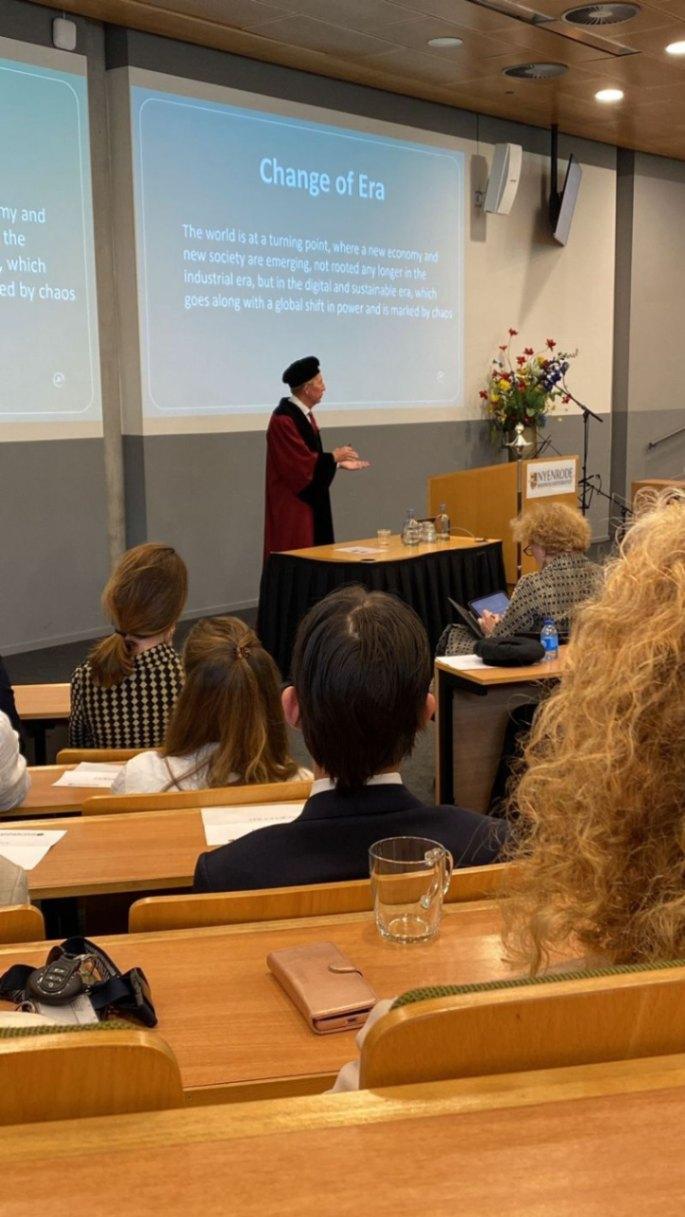 I was asked to give a thought-provoking speech about the sustainable state of the world and what that could mean for Nyenrode. image